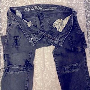 Distressed Black Jeans